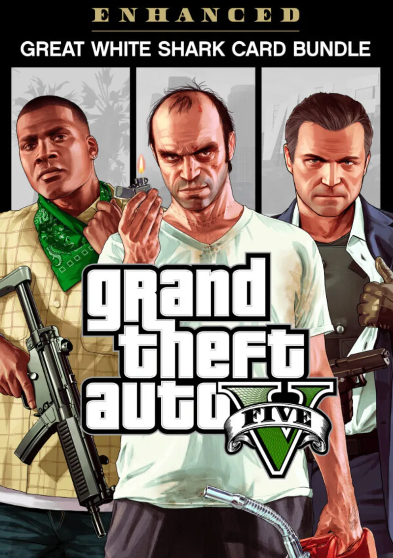 Grand Theft Auto V Enhanced & Great White Shark Card Bundle (Rockstar Social Club/ROW