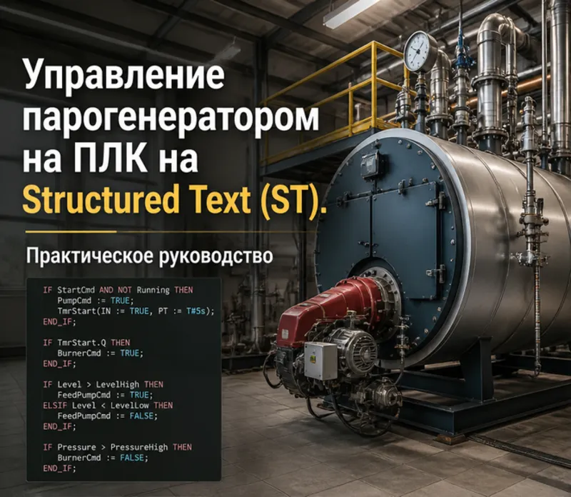 Управление парогенератором на ПЛК на Structured Text (ST). Практическое руководство