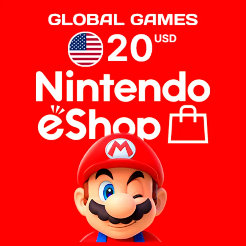 NINTENDO eSHOP $20 USD США КАРТА ПОПОЛНЕНИЯ
