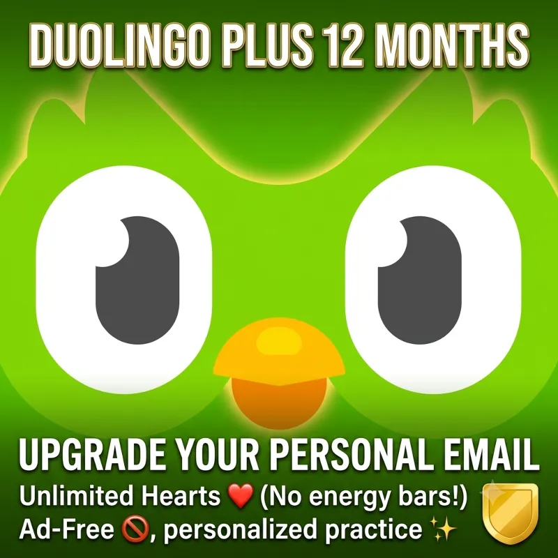 Duolingo Plus 12 месяцев | Обновление вашего личного аккаунта