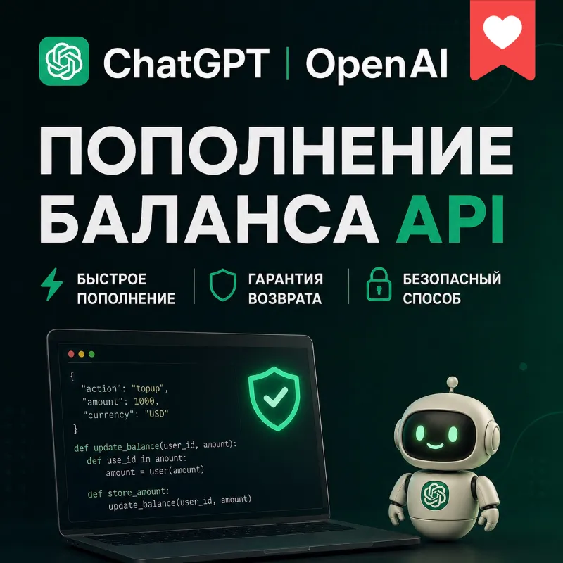 ChatGPT | OpenAI | Codex апи | Пополнение баланса API