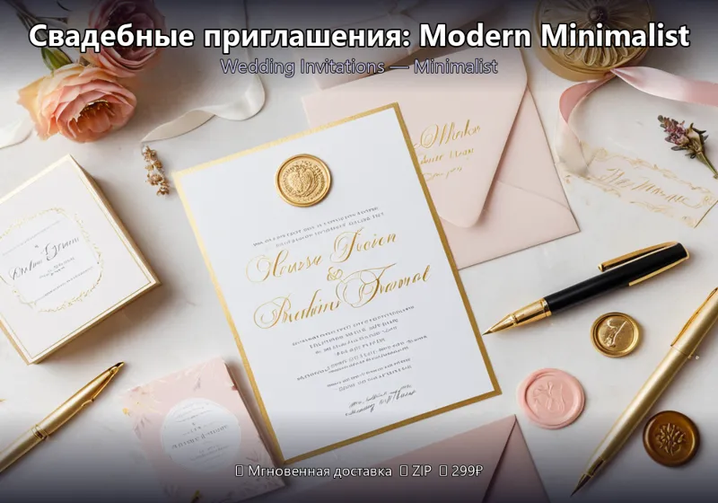Свадебные приглашения: Modern Minimalist — Figma Plugin