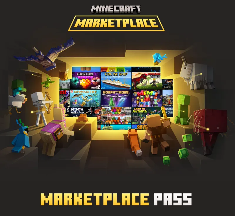Minecraft MarketPlace pass 2+1 месяца Bedrock Edition