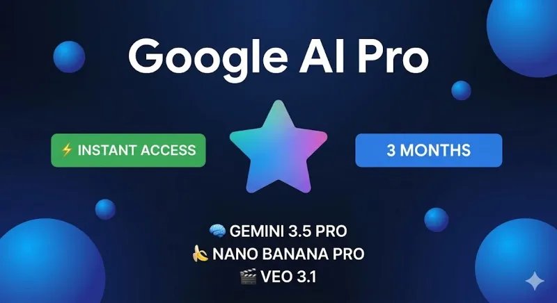 GOOGLE AI PRO 3 МЕСЯЦА | Gemini 3.5, Nano Banana Pro, Veo 3.1, 2 ТБ