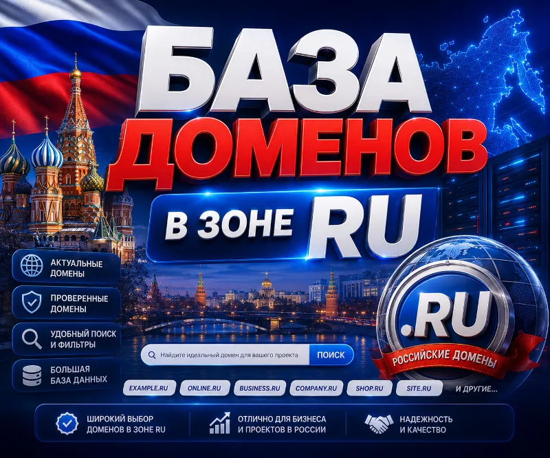 База доменов в зоне RU ( Август )