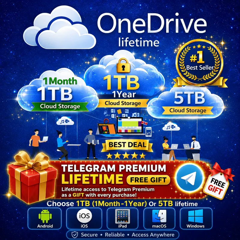 OneDrive 5ТБ и 1ТБ на 1 год | Частный и с привязкой к вашей почте + Подарок Telegram