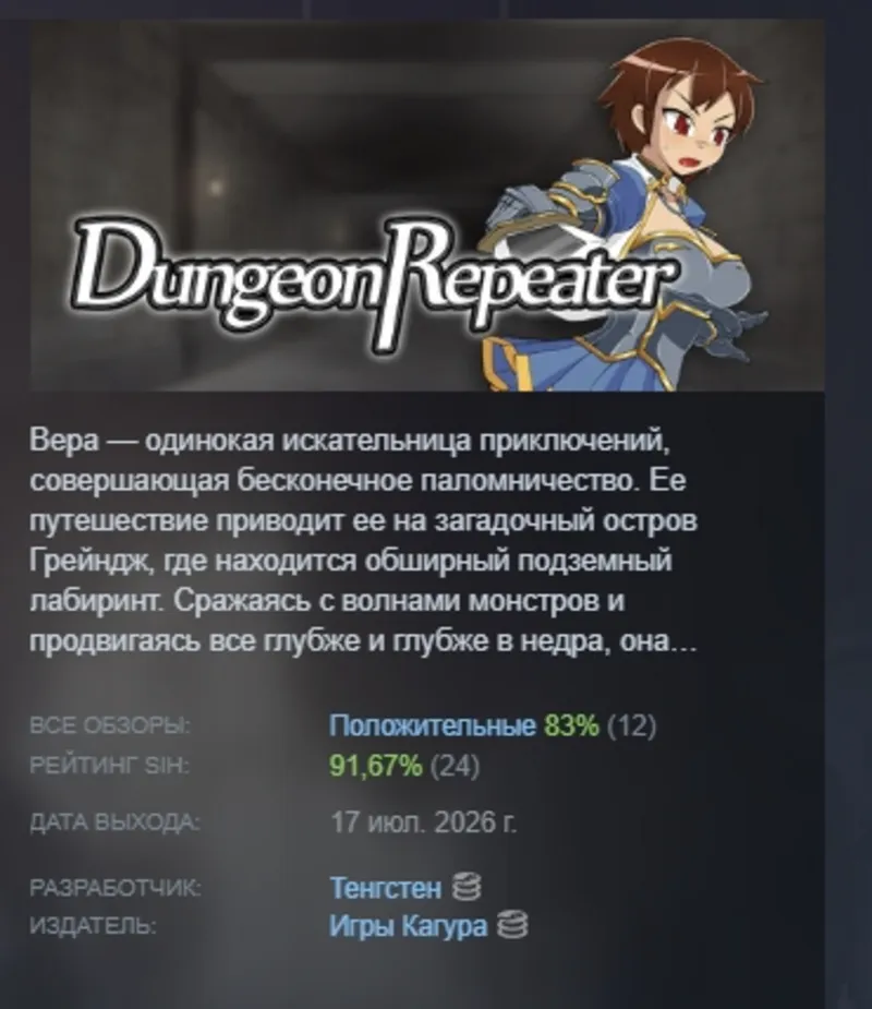 Dungeon Repeater АВТОДОСТАВКА STEAM GLOBAL МГНОВЕННО ЛИЦЕНЗИЯ