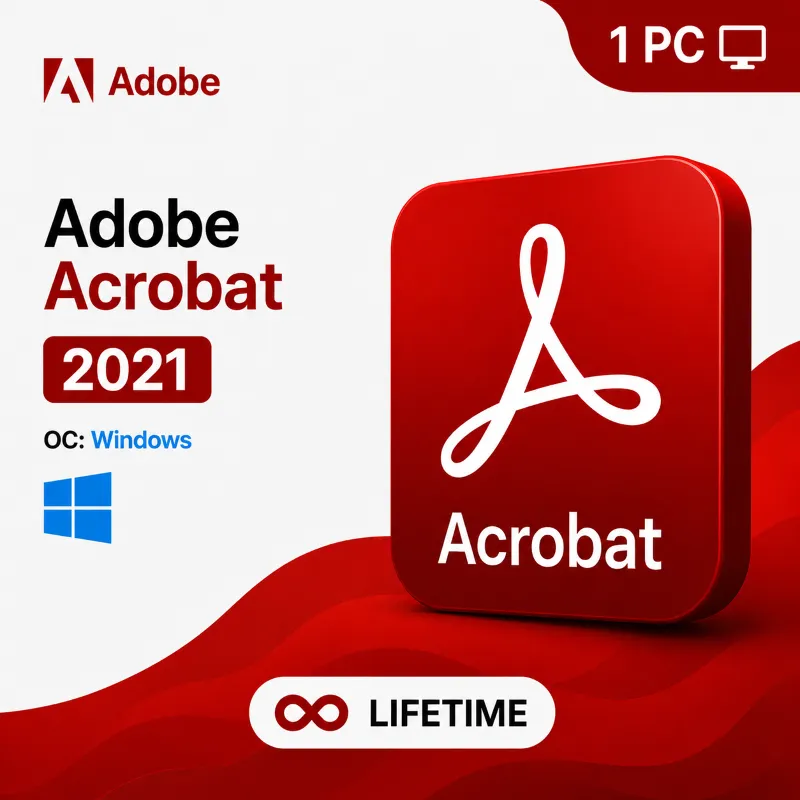 Adobe Acrobat Pro DC 2021 Windows 1 Device Lifetime