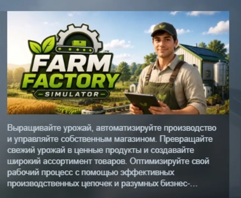 Farm Factory Simulator АВТОДОСТАВКА STEAM GLOBAL МГНОВЕННО ЛИЦЕНЗИЯ