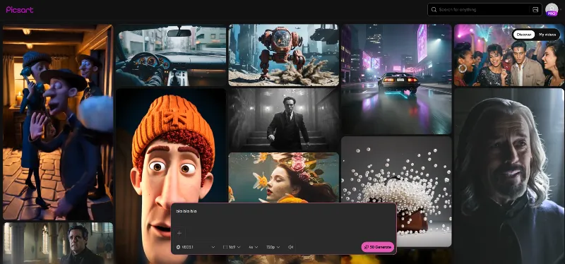 Picsart Pro | 12 месяцев | Собственное | Мгновенное [включая модели VEO 3 + Seedance]