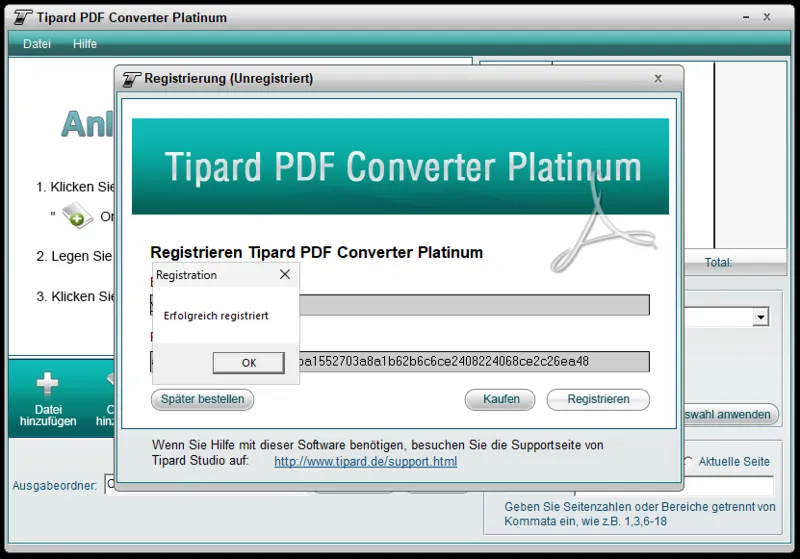 Tipard PDF Converter Platinum Код регистрации на 1 год