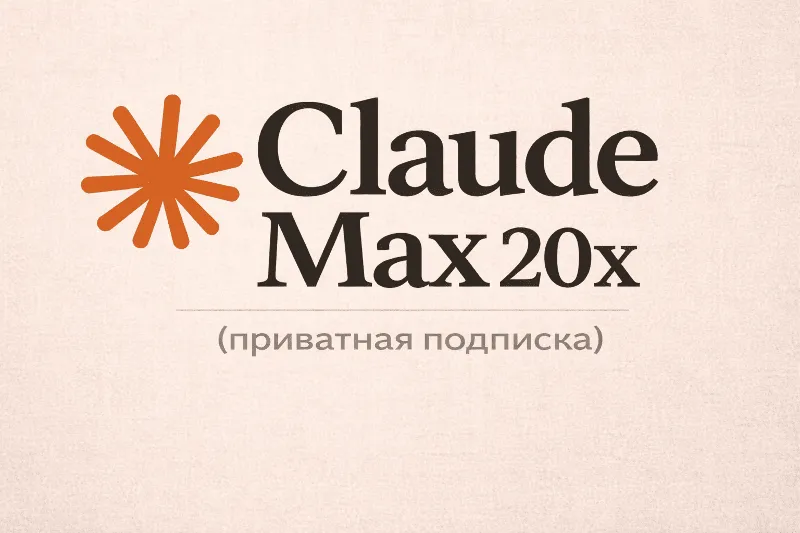 Claude Max 20x Приватный — 7 дней