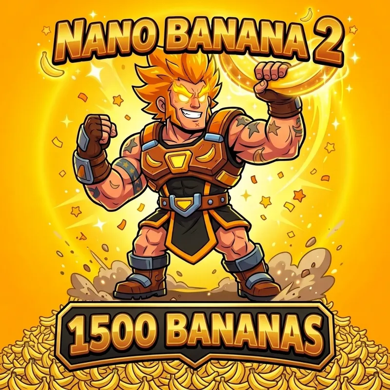 Nano Banana 2 - 1500 бананов (генерация изображений нейросетью Gemini)
