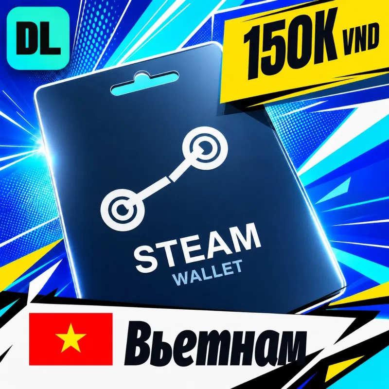 Steam Wallet Вьетнам 150000 VND цифровой код — автовыдача 24/7