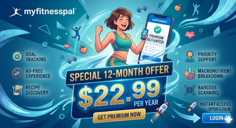 MyFitnessPal Premium | Подписка на 12 месяцев (Весь мир) на ваш счет