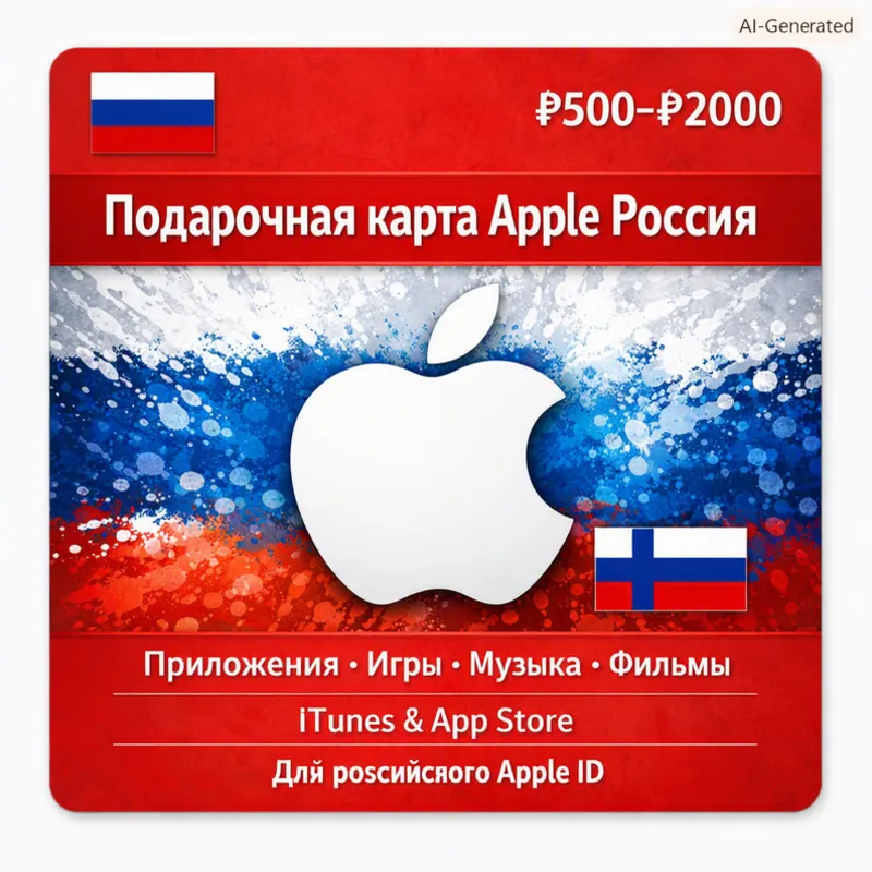 Apple Gift Card RU | ₽500–₽2000 – Apple / App Store / iTunes – Apple ID Россия