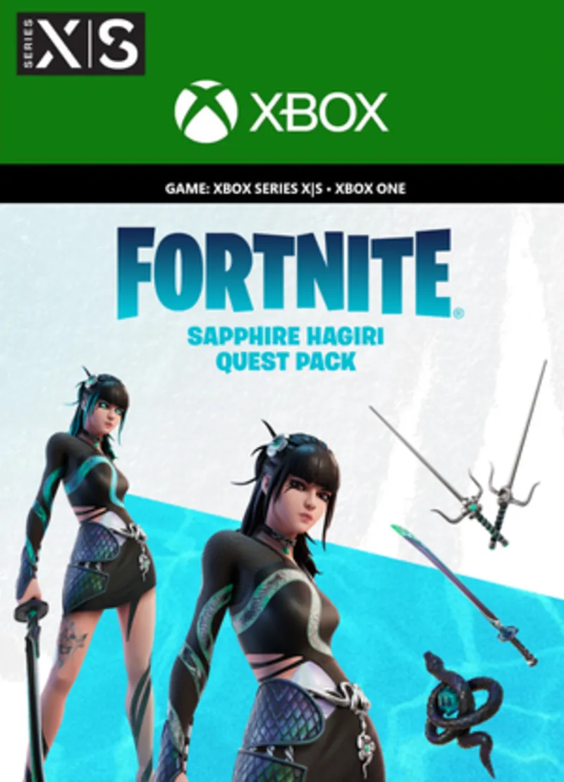 Fortnite - Sapphire Hagiri Quest Pack + 1500 V-Bucks Xbox