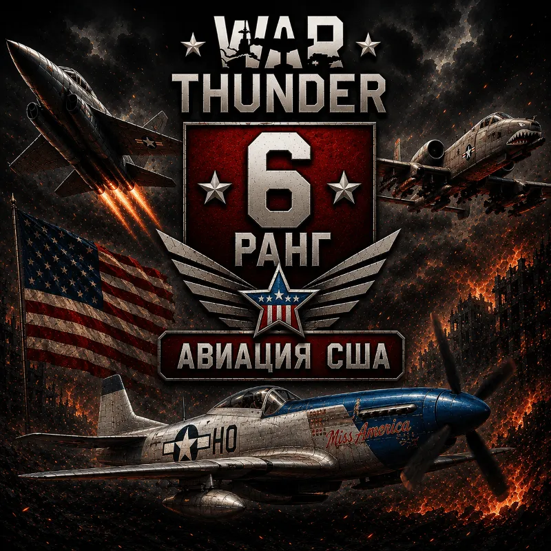 War Thunder 6 РАНГ / УРОВЕНЬ США | АВИАЦИЯ | ГАРАНТИЯ | WarThunder