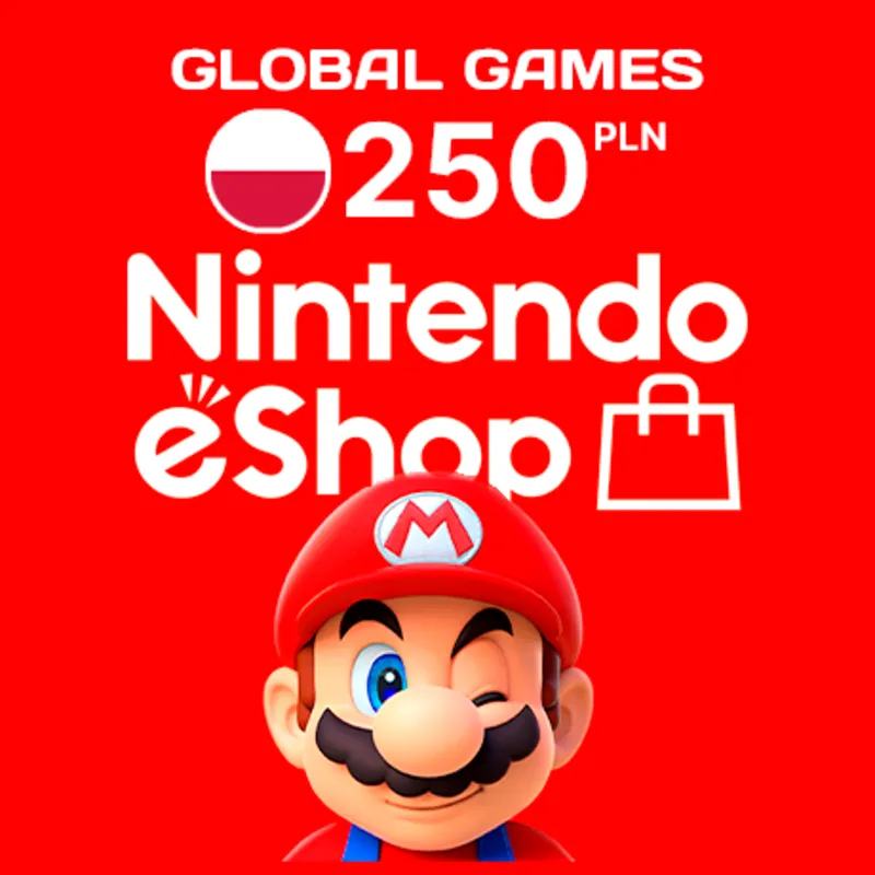 NINTENDO eSHOP 250zl PLN Польша КАРТА ПОПОЛНЕНИЯ