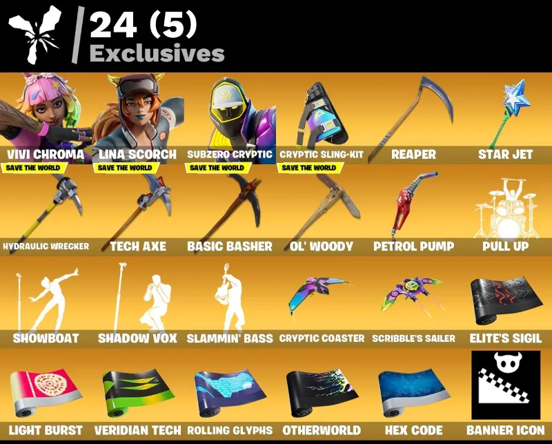 Мгновенный доступ • FN (все платформы) • 227 skins • 1400 VB • Полный доступ