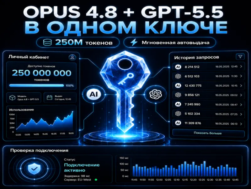 Fable 5 + GPT-5.6 в ОДНОМ КЛЮЧЕ АВТОВЫДАЧА | 250M токенов