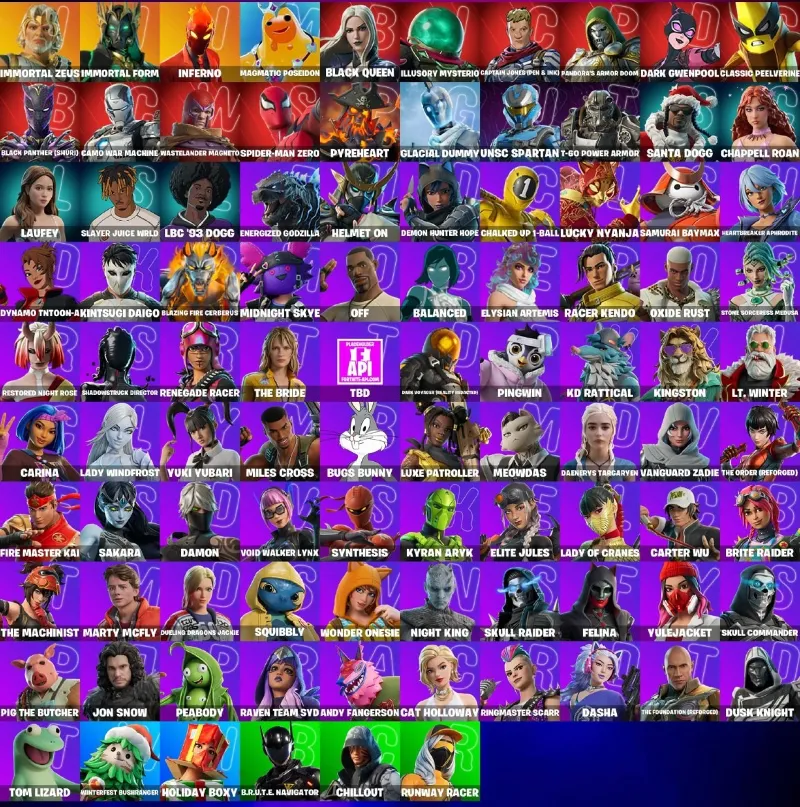 Мгновенный доступ • FN (все платформы) • 96 skins • 1450 VB • Полный доступ