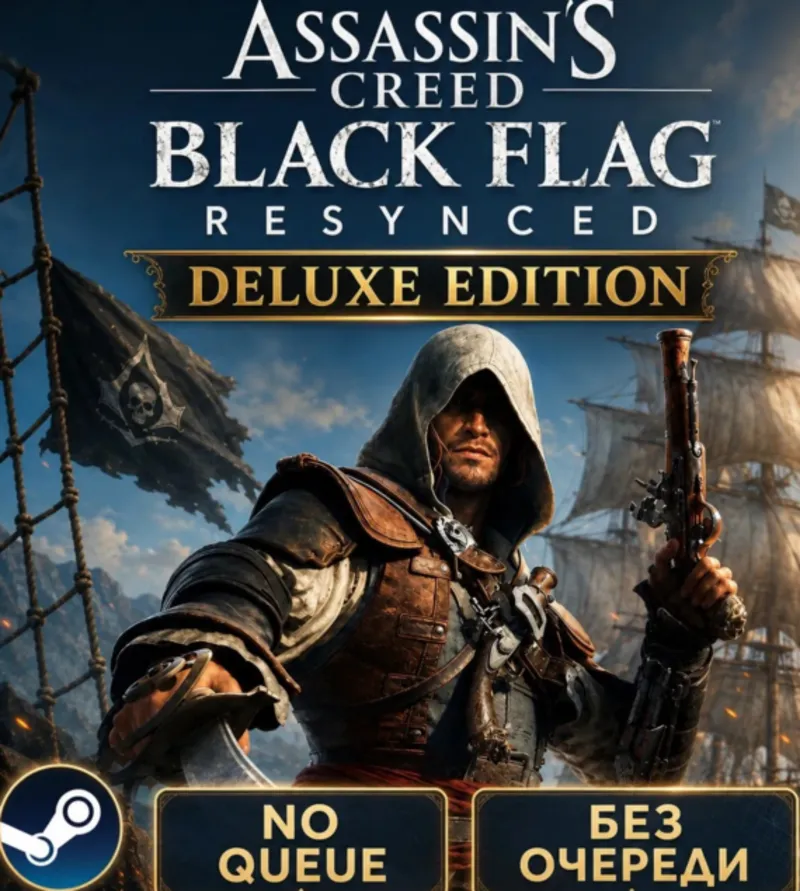 Assassin's Creed Black Flag Resynced Deluxe + 50 games | STEAM NO QUEUE | ALL DLC