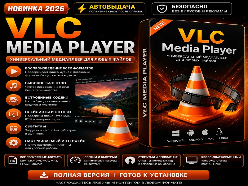 VLC Media Player | Универсальный медиаплеер | Автовыдача