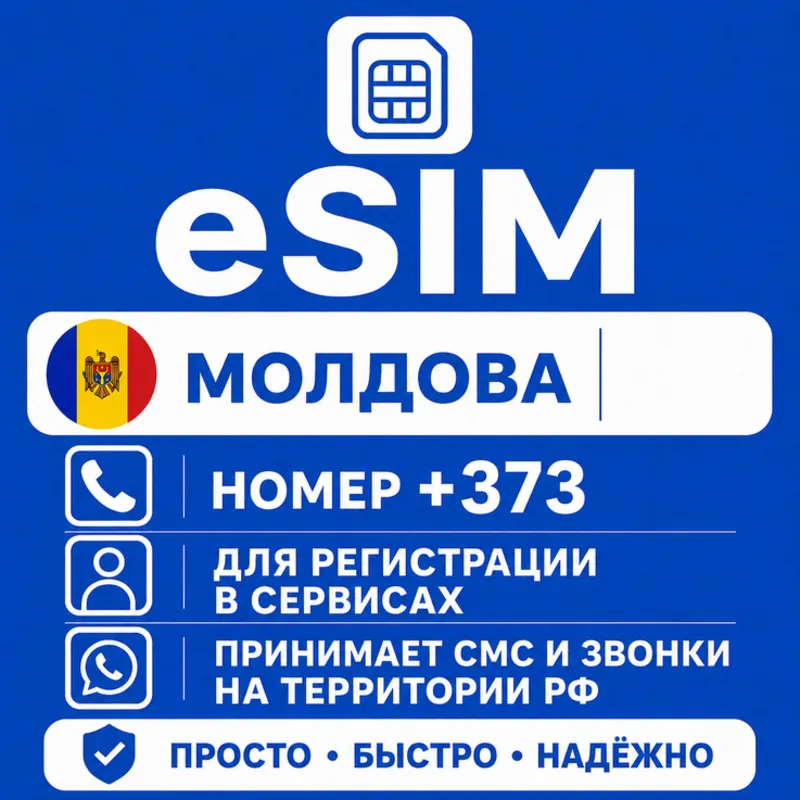 eSIM Молдовы Номер телефона (+373)