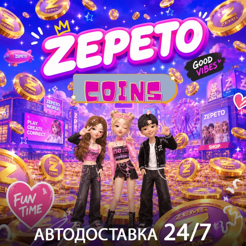 24/7 ПОПОЛНЕНИЕ Монеты ZEPETO Coins Зепето Коины по ID