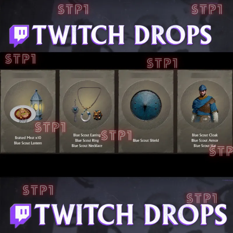 Crimson Desert Week#1+2 21 предметов Blue Scout Bundle Все Twitch Drops