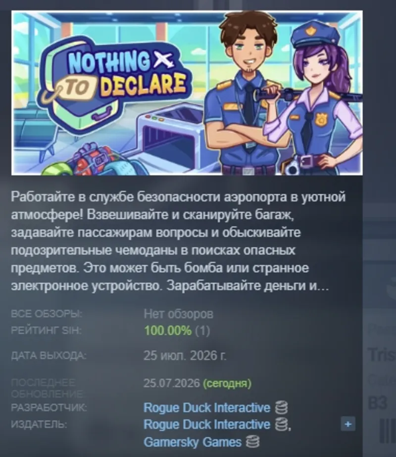 Nothing To Declare АВТОДОСТАВКА STEAM GLOBAL МГНОВЕННО ЛИЦЕНЗИЯ