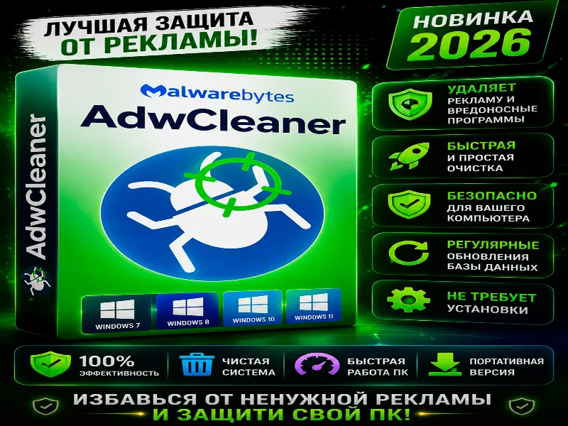AdwCleaner | Новинка 2026 | Очистка ПК от рекламы и прочих угроз