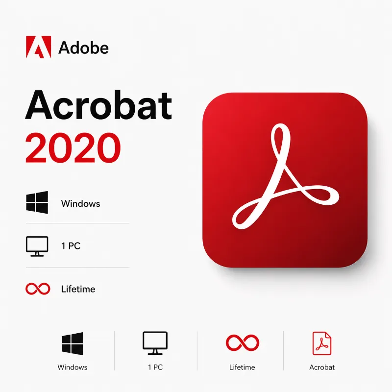 Adobe Acrobat 2020 ОС Windows 1 PC Lifetime