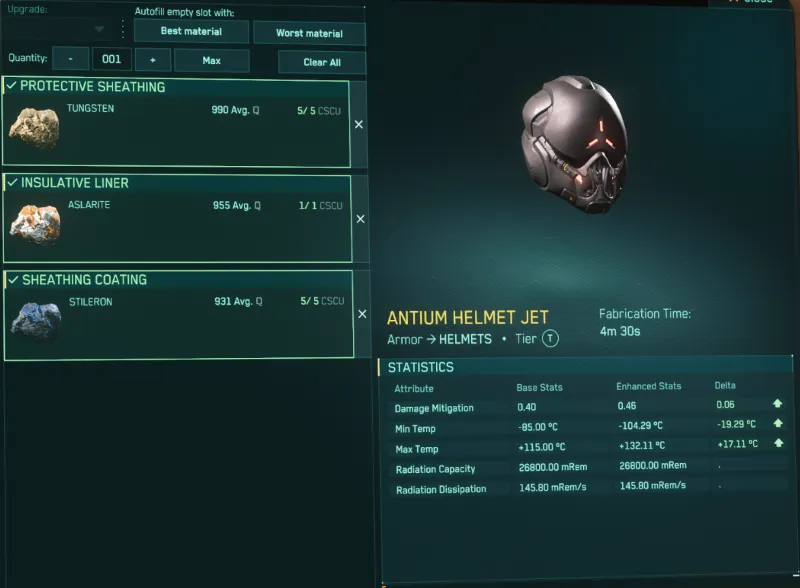 4.7-Crafted Antium Armor set, Q990+, highest quality Antium you can find in game