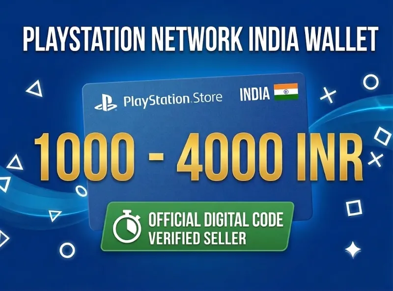 Карта пополнения PSN Индия (INR) 1000 – 4000 Рупий