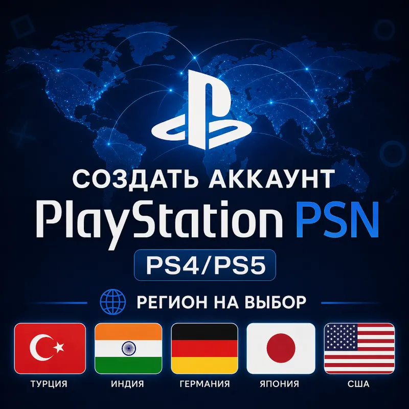 Создать аккаунт PlayStation PSN PS4/PS5 - Регион на выбор