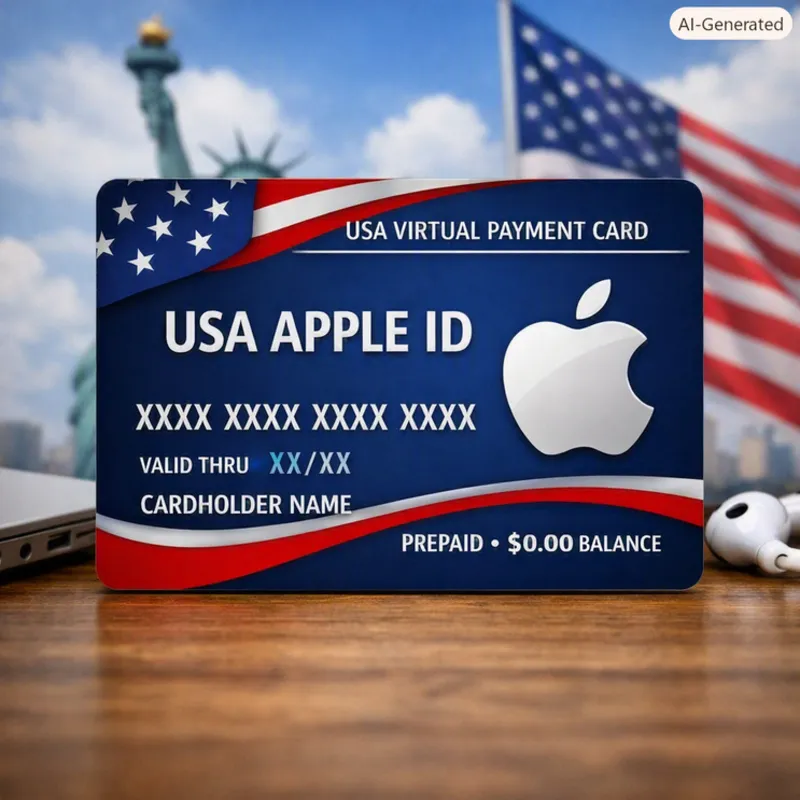 США Виртуальная карта 0$ – Apple ID USA (без баланса, предоплаченная)
