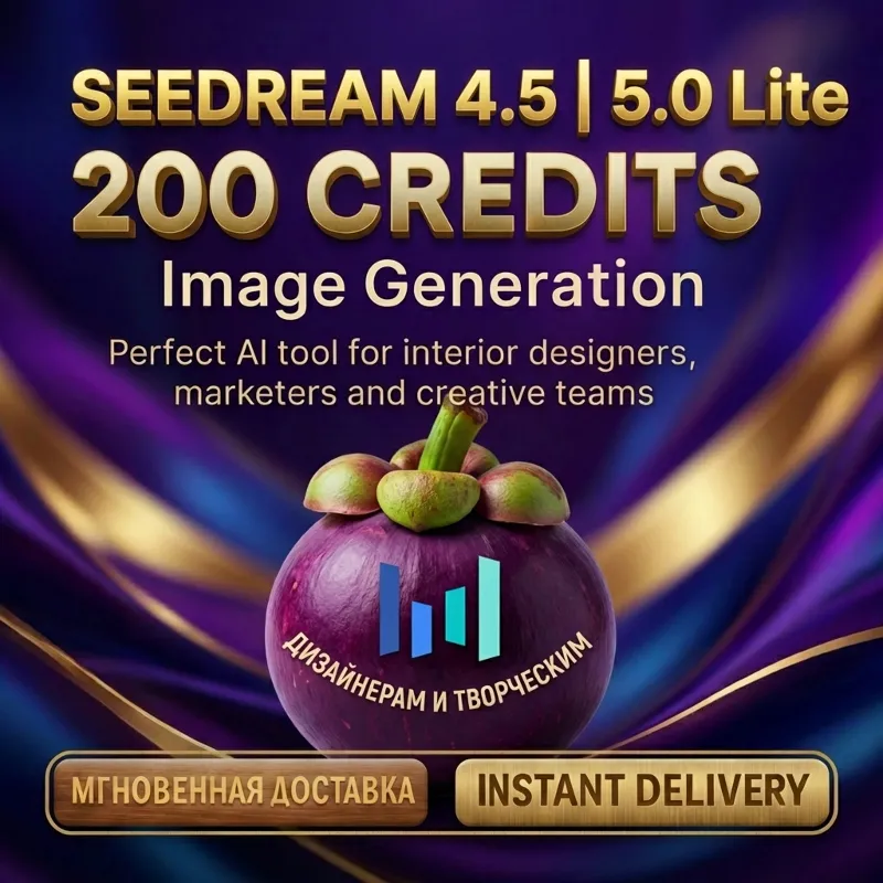 ByteDance Seedream 4.5 | 5.0 Lite | Banana — 200 Кредитов для генерации изображений