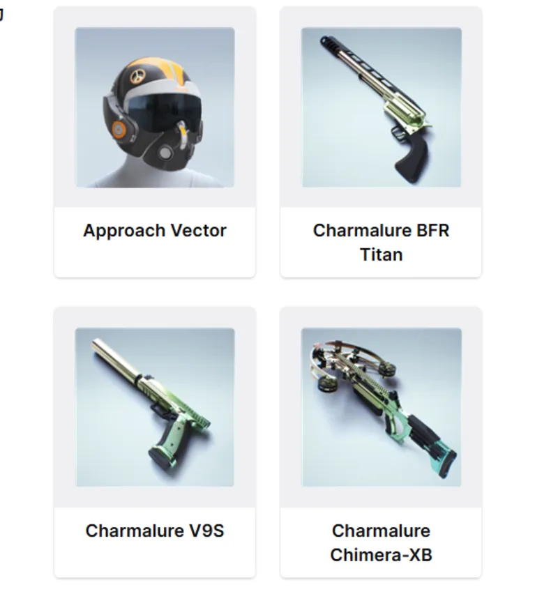 THE FINALS 4/4 Подписки ×5 Charmalure BFR Titan, V9S, Chimera-XB, Approach Vector