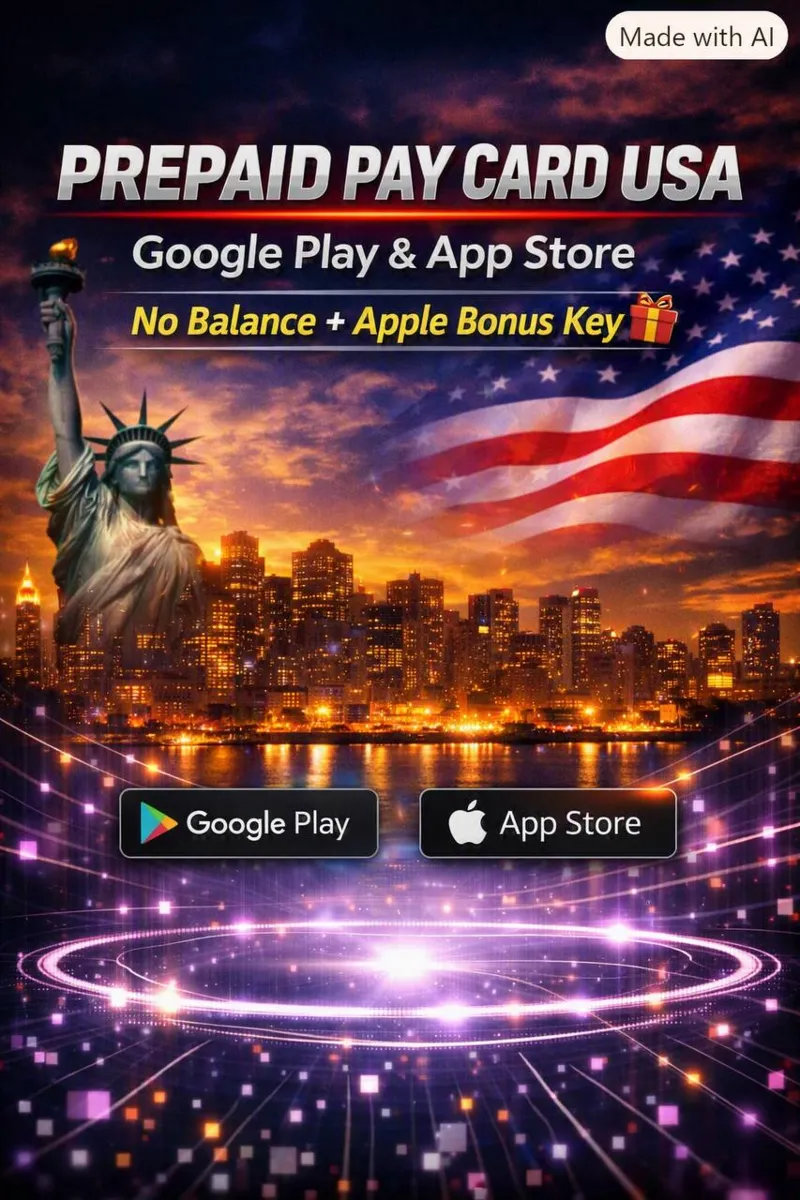PAY CARD USA | Google Play & App Store Без баланса + Бонус Apple