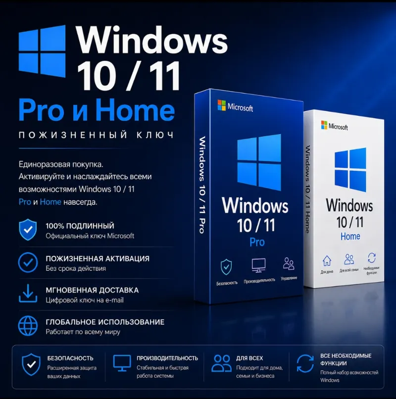 Windows 10/11 Pro/Home | Ключ Онлайн активация