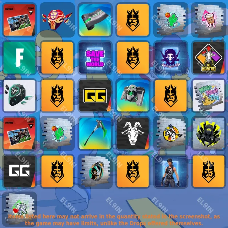 Fortnite Твич Дропсы 31 предметов +