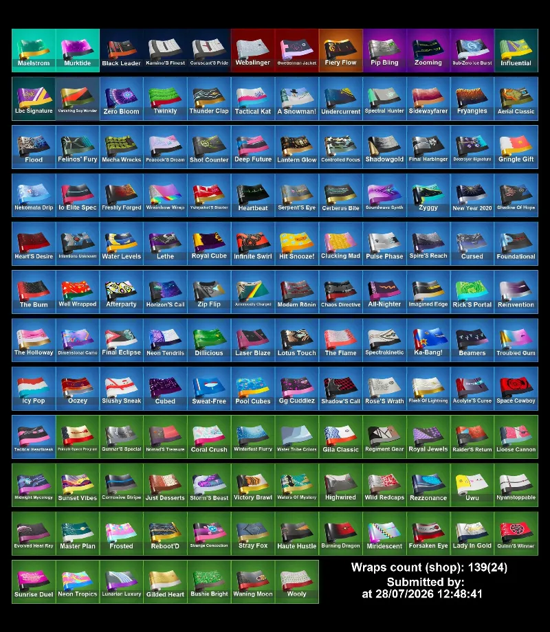 Мгновенный доступ • FN (все платформы) • 116 skins • 600 VB • Полный доступ