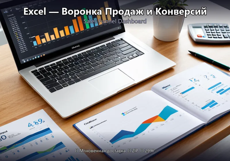 Excel — Воронка Продаж и Конверсий | Sales Funnel Dashboard