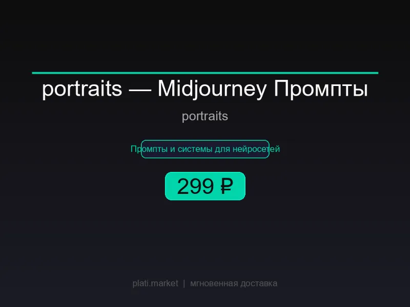 Портреты — Midjourney Промпты