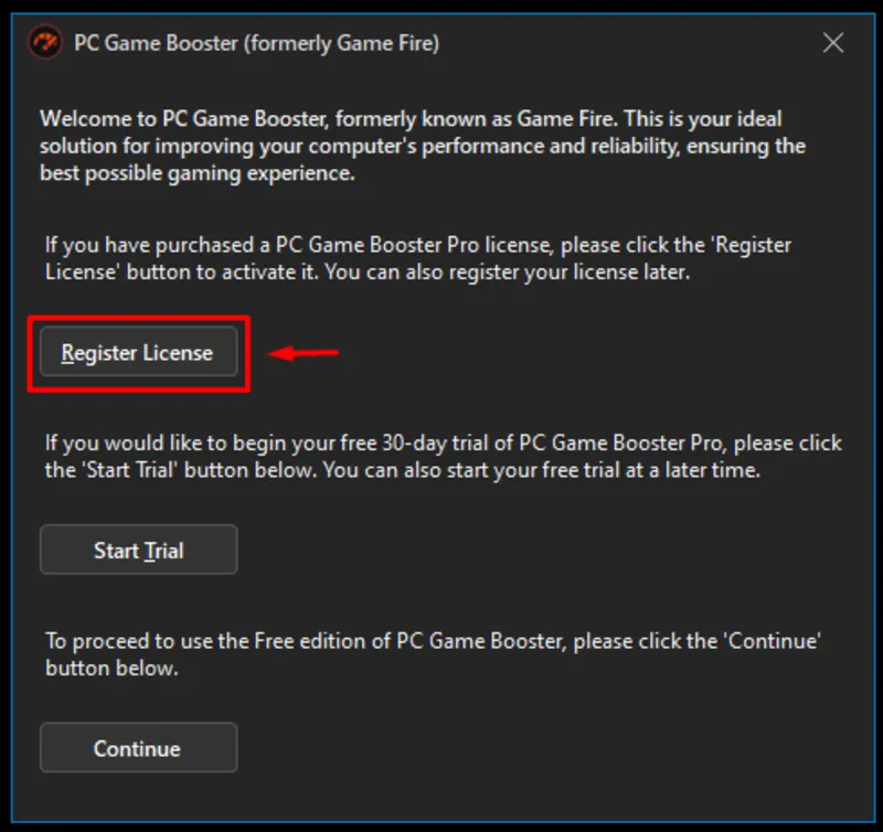 PC Game Booster Pro Лицензионный ключ