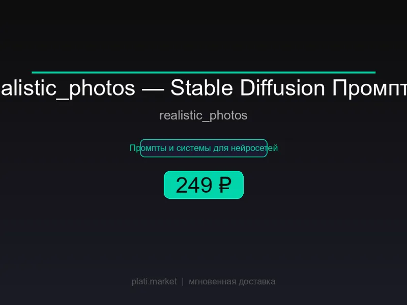 Реалистичные фото — Stable Diffusion Промпты