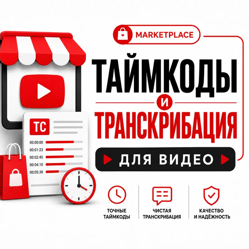 Сделаю таймкоды и транскрибацию для вашего видео на YouTube (Ютуб)