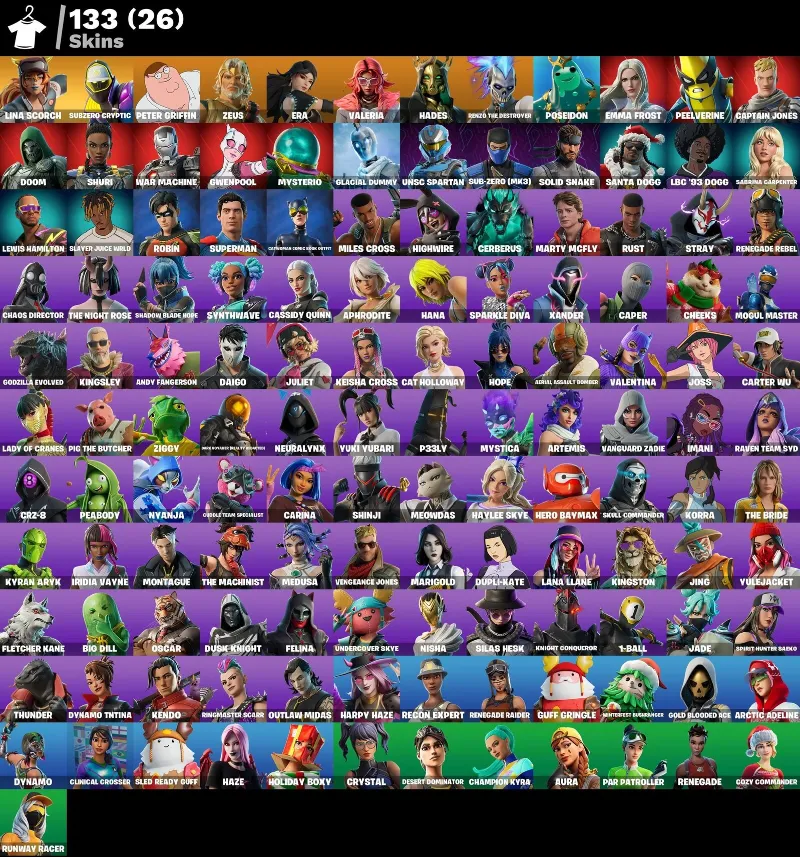 Мгновенный доступ • FN (все платформи) • 133 скіни • Renegade Raider • Повний доступ